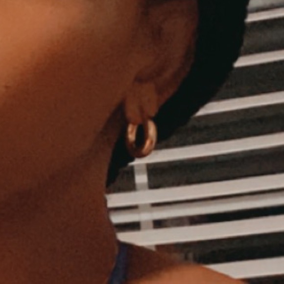 Small Gold Hoop Earrings - Picture 2 of 2